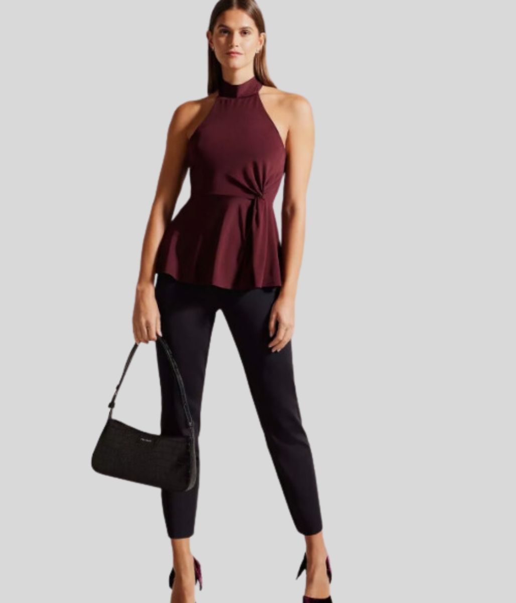 Ted Baker Wine Malean Halter Neck Top – Highstreet Outlet UK