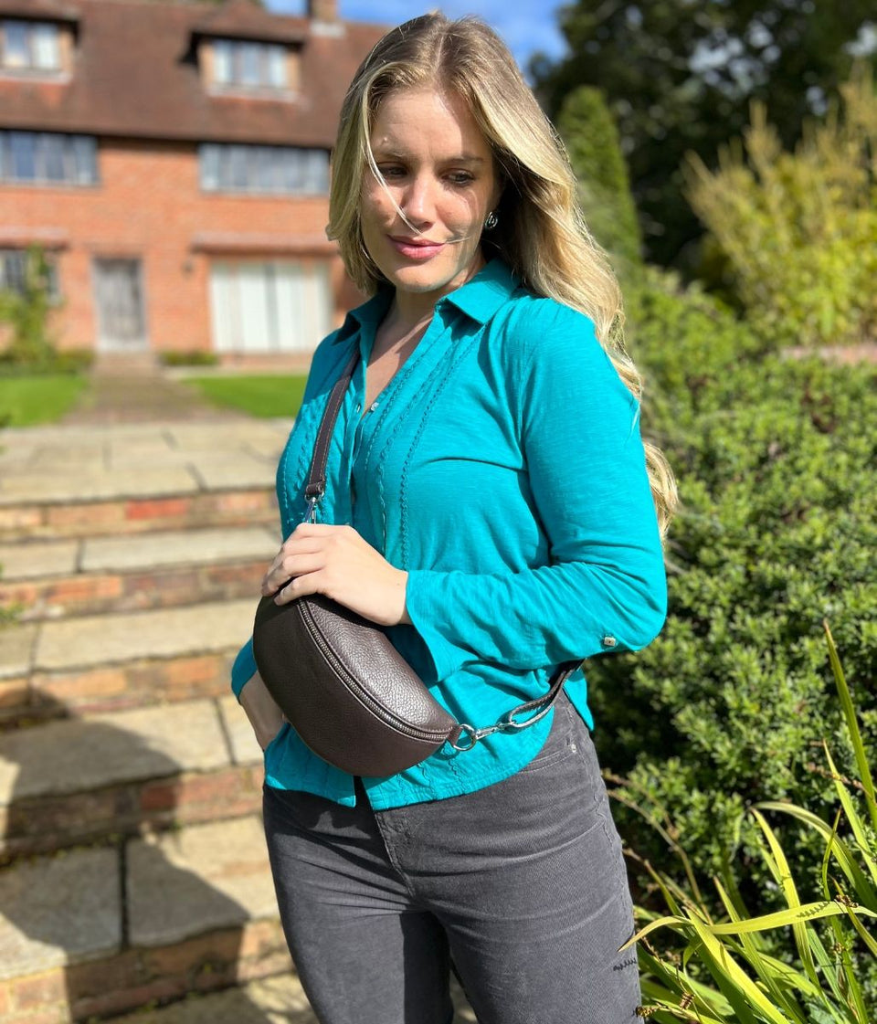 Pagoda Blue Rick Rack Jersey Shirt