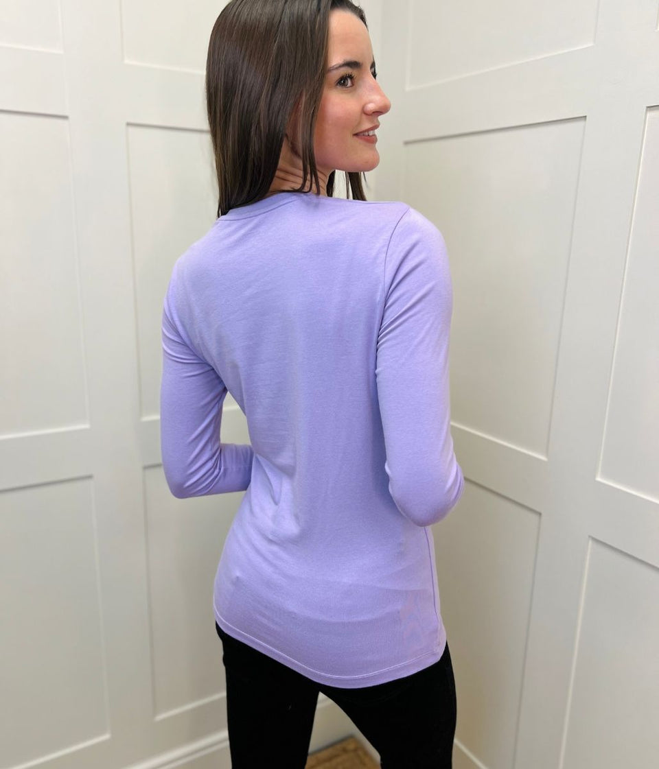 Lilac Slim Fit Long Sleeve Top