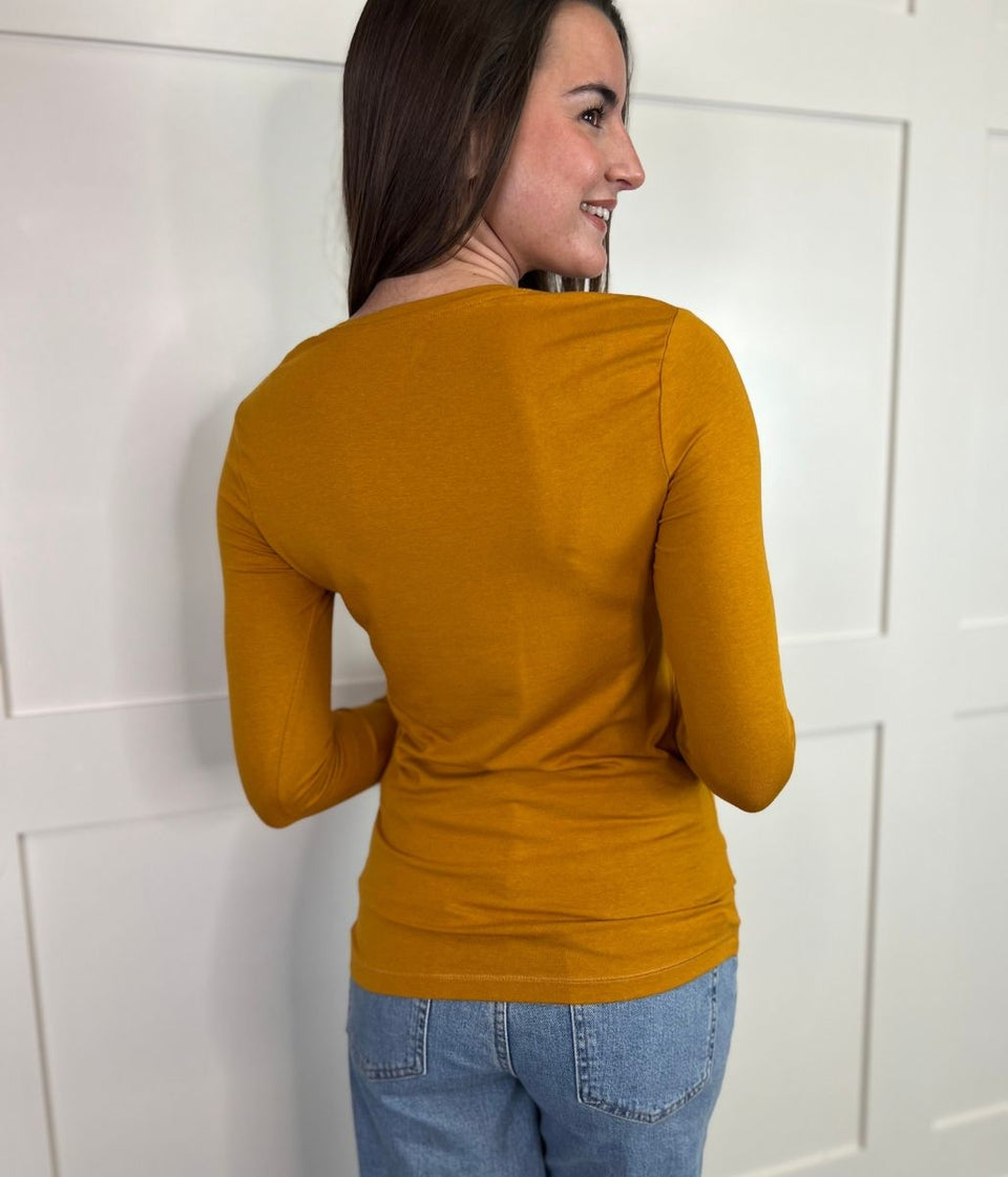 Ochre Slim Fit Long Sleeve Top