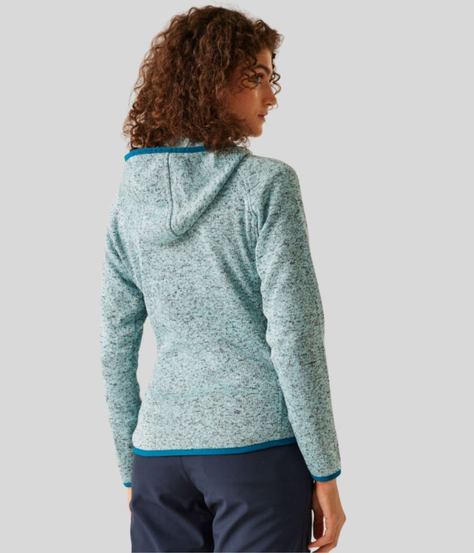 Aqua Newhill Hooded Full Zip Fleece