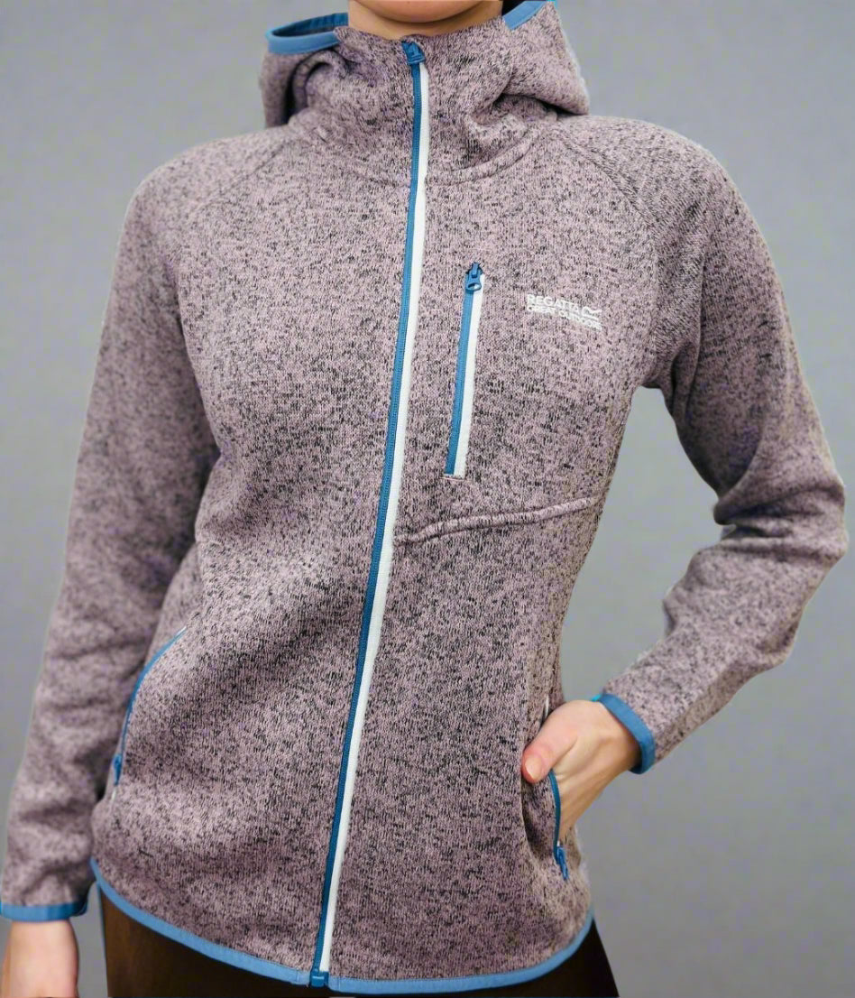 Pale Pink Newhill Hooded Full Zip Fleece