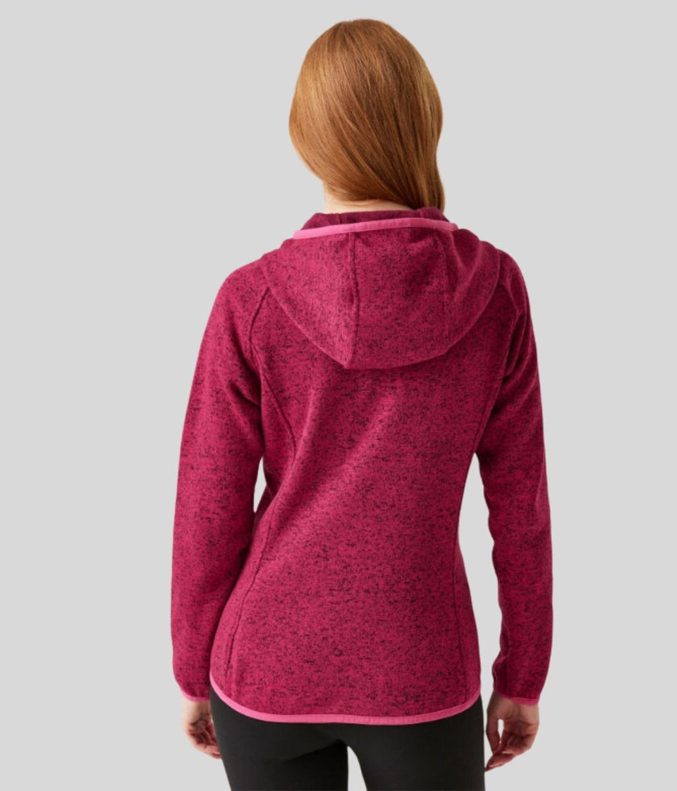 Pink Newhill Hooded Full Zip Fleece