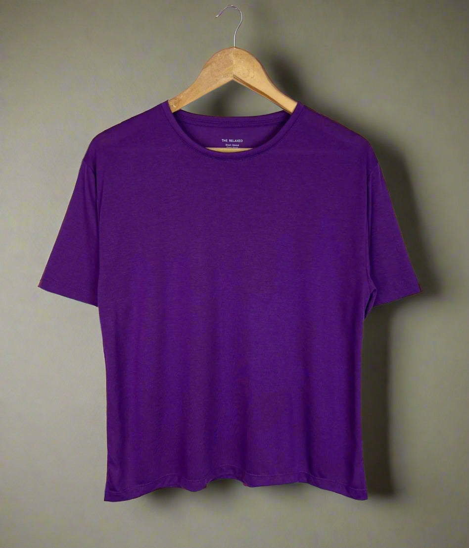 Purple Relaxed Short Sleeve Tee