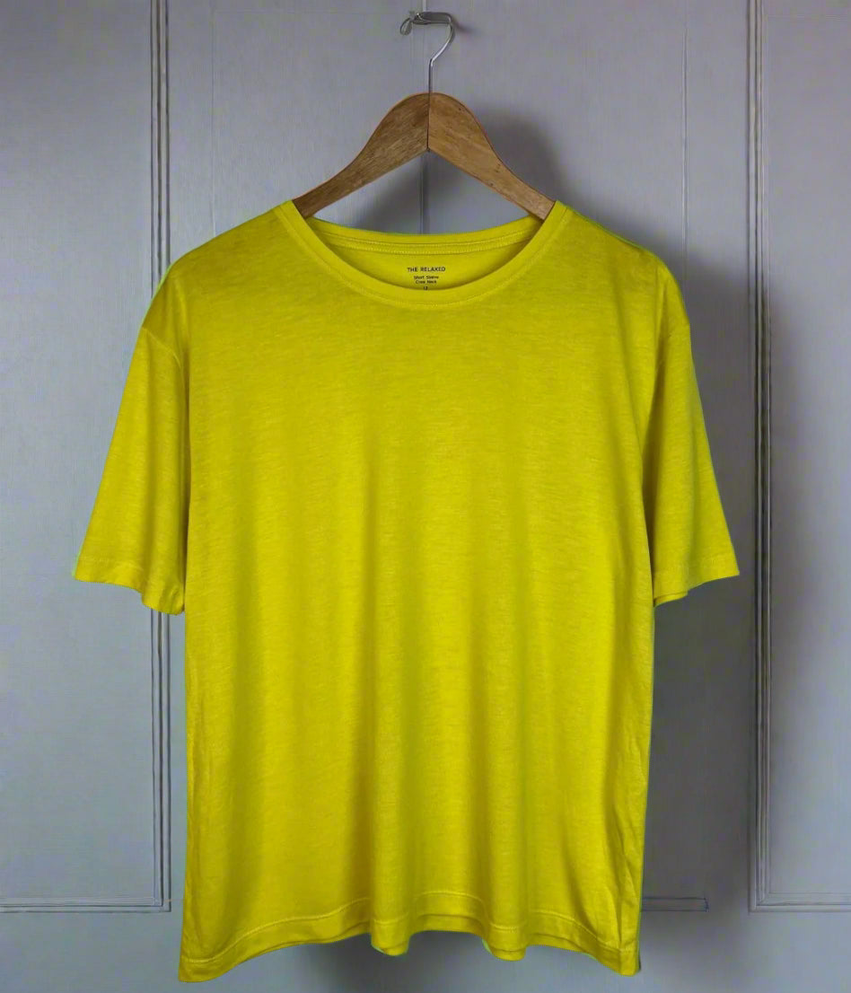 Yellow Relaxed Short Sleeve Tee