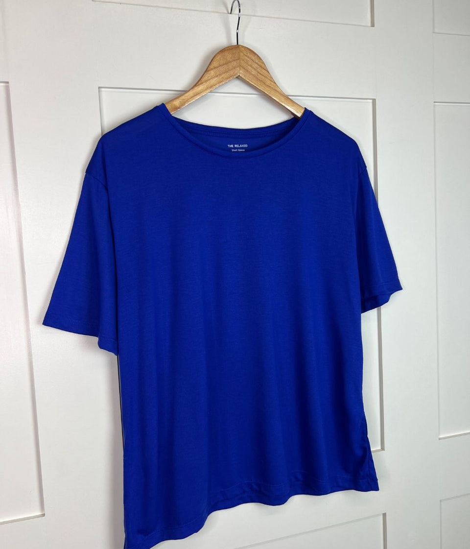 Cobalt Blue Relaxed Short Sleeve Tee