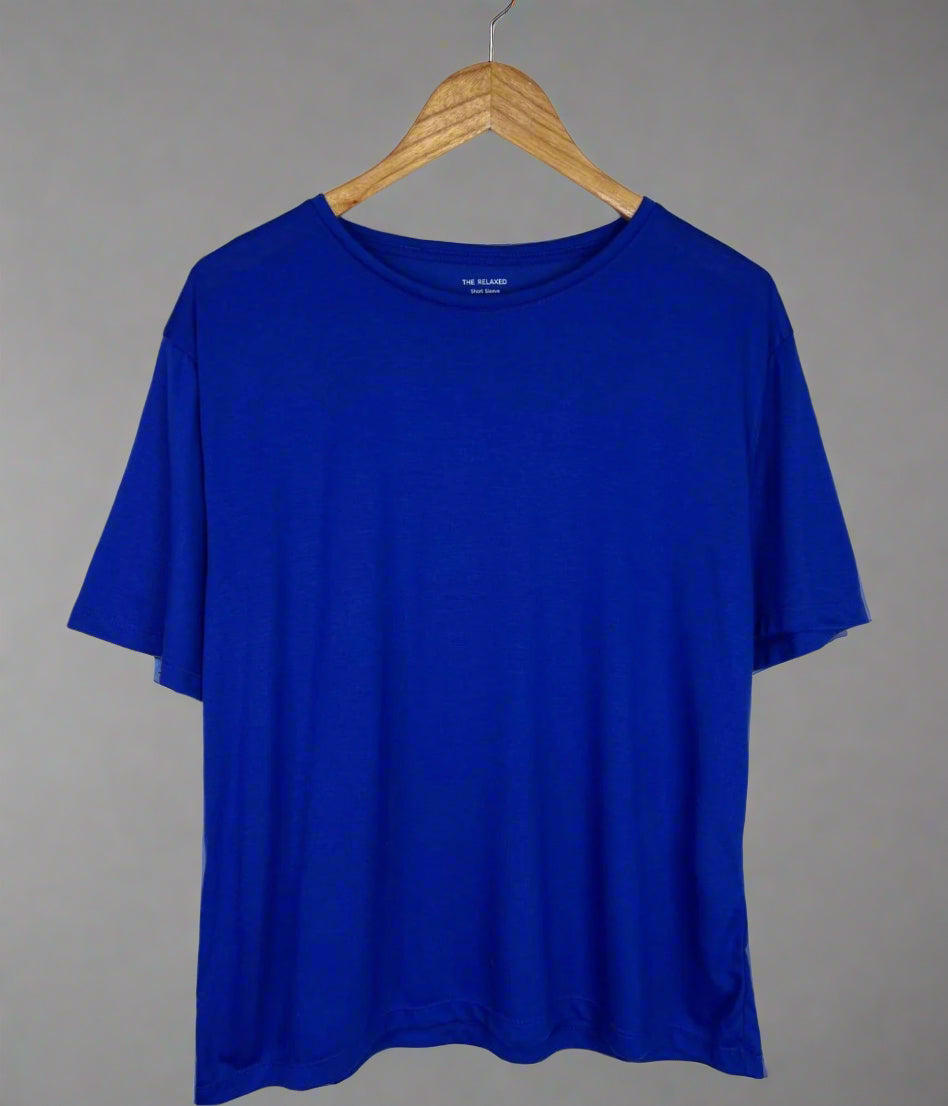 Cobalt Blue Relaxed Short Sleeve Tee