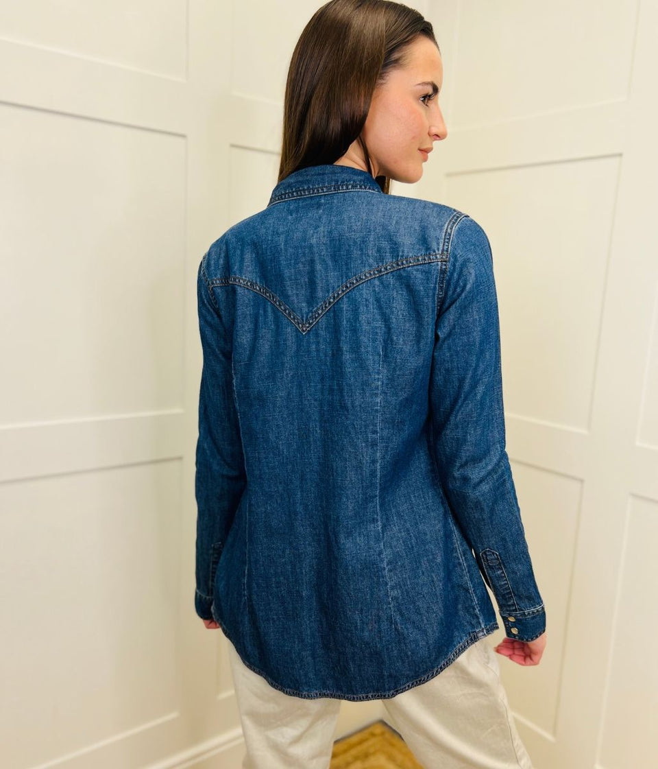 Dark Denim Single Stitch Denim Shirt