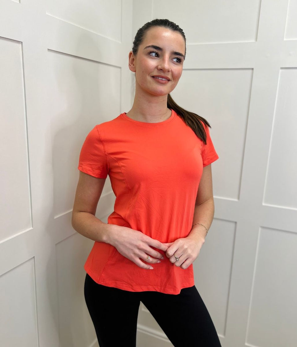 Coral Short Sleeve Good Move Active Top