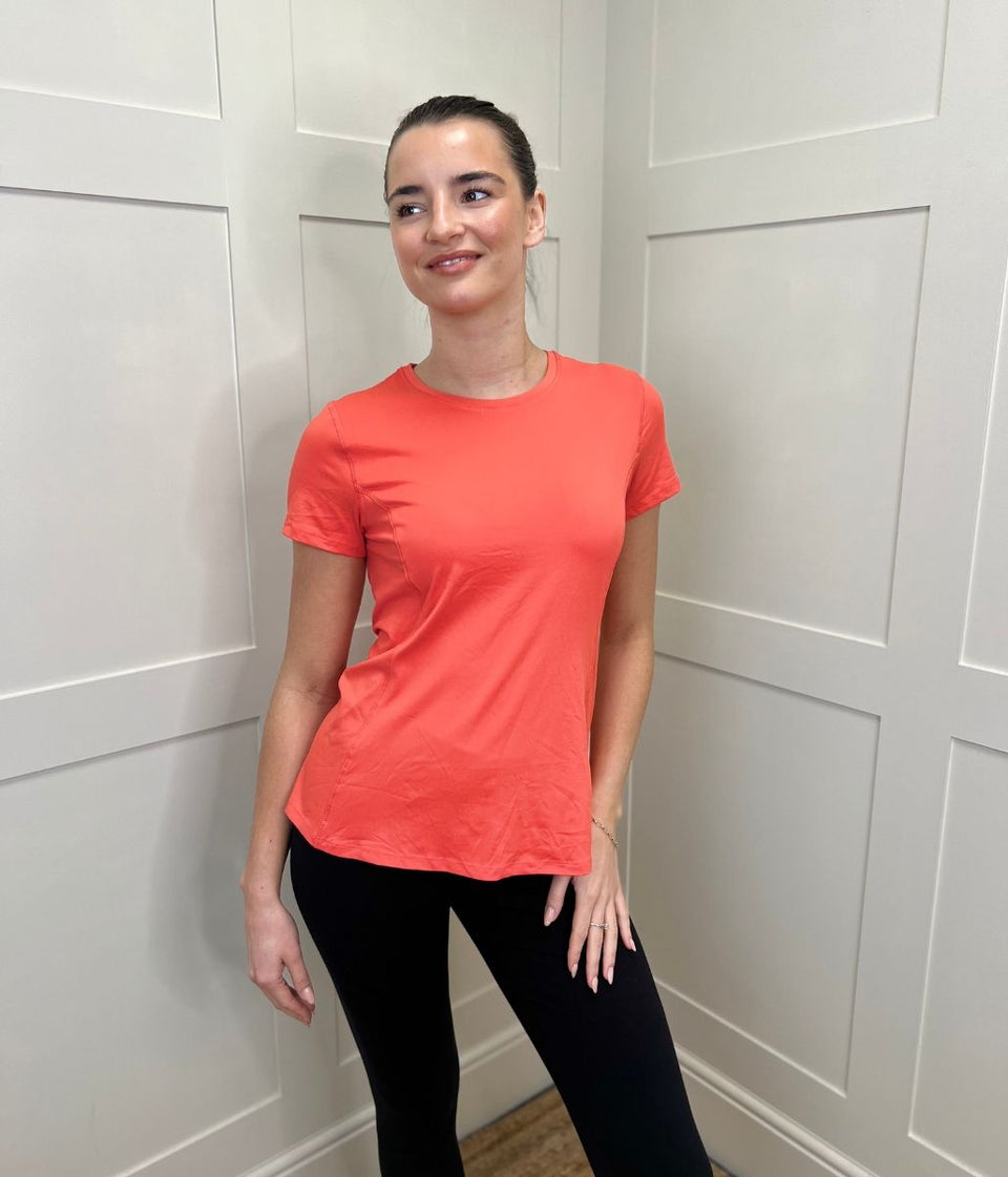 Coral Short Sleeve Good Move Active Top