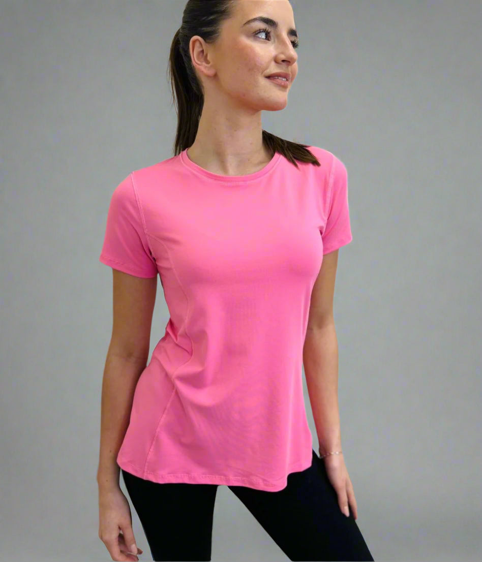 Pink Short Sleeve Good Move Active Top