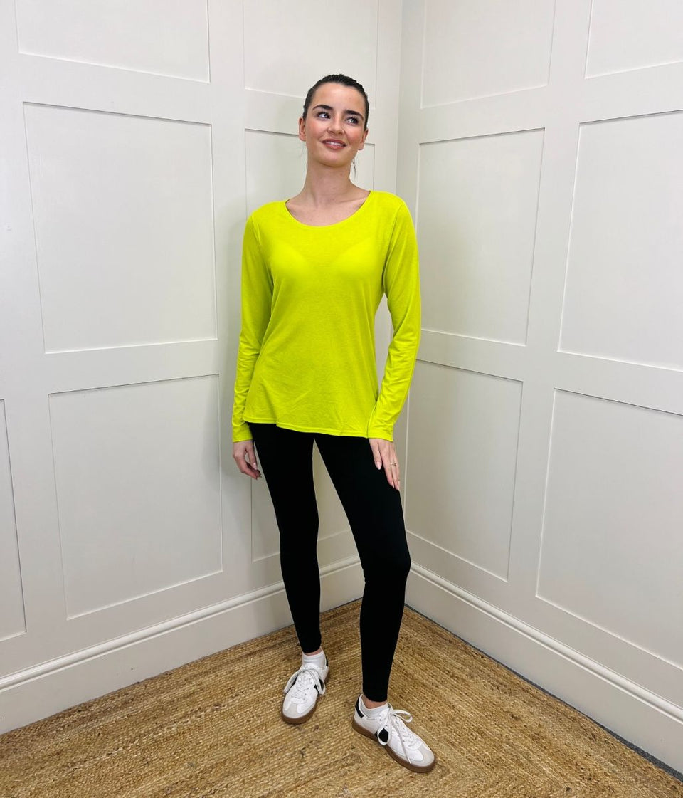 Lime Green Long Sleeve Good Move Active Top