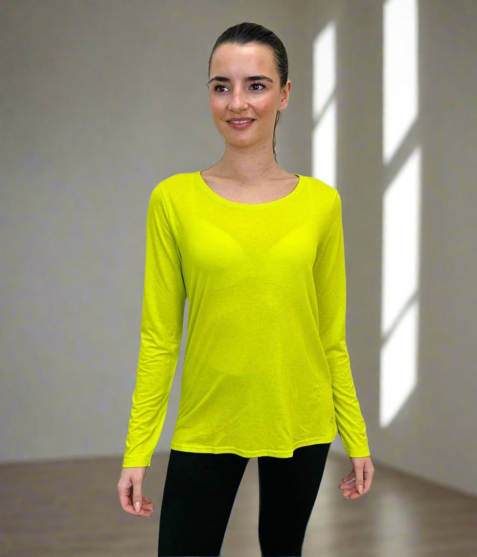 Lime Green Long Sleeve Good Move Active Top