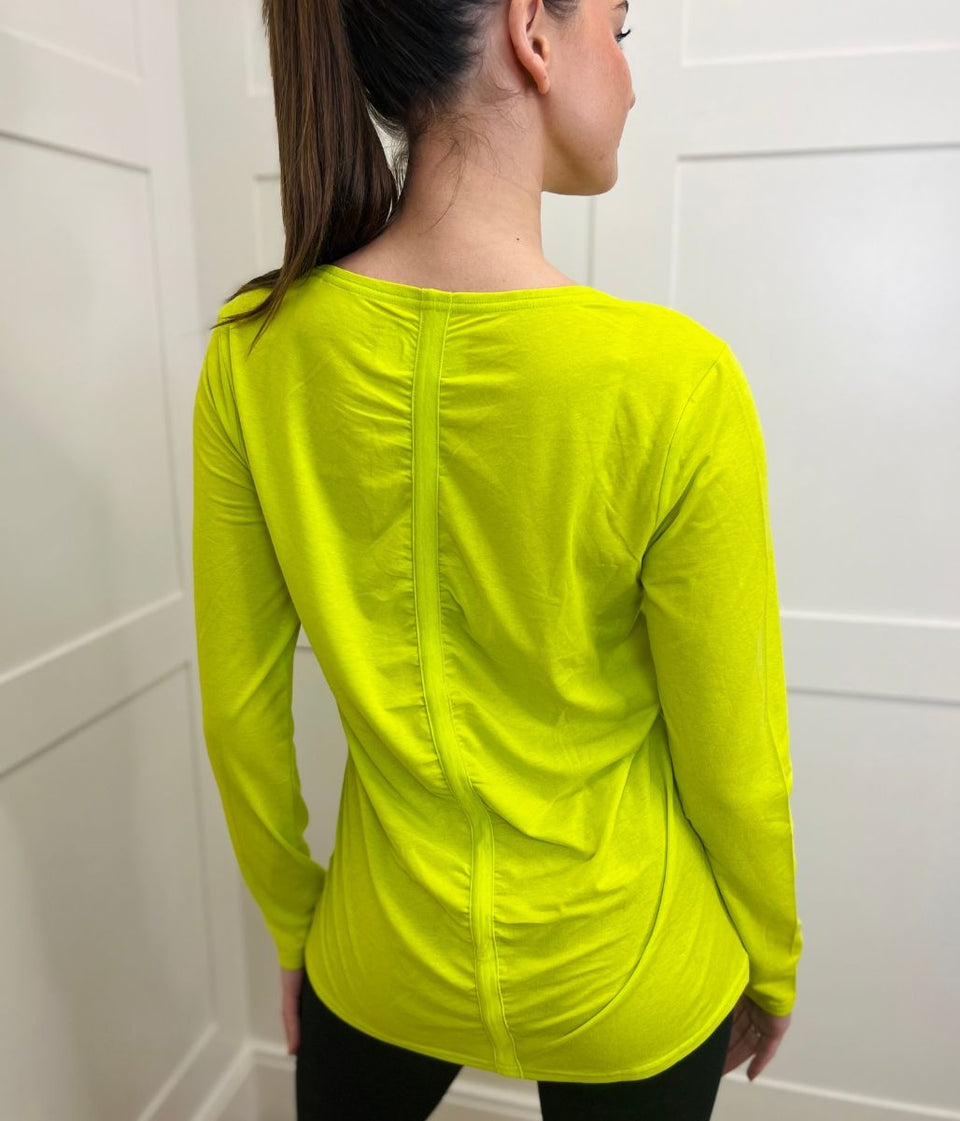 Lime Green Long Sleeve Good Move Active Top