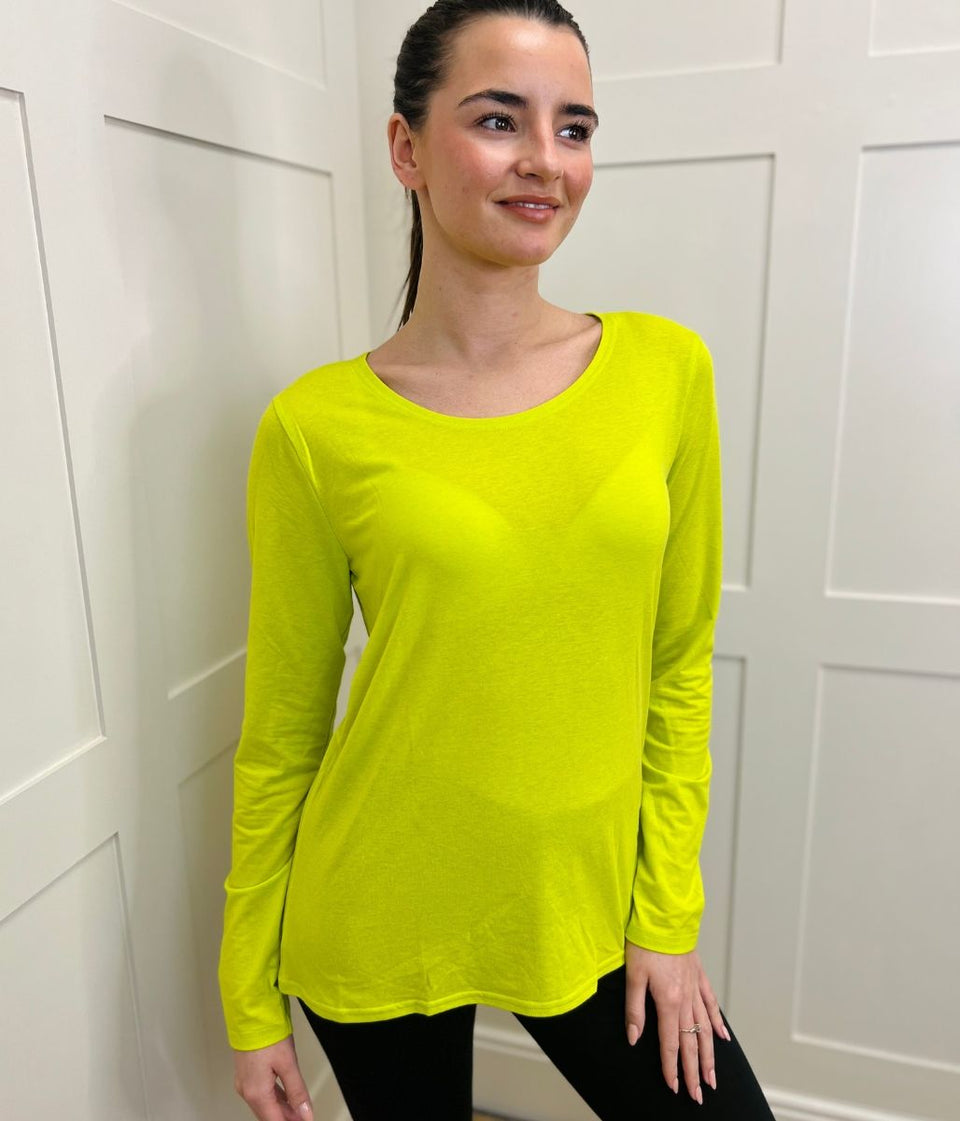 Lime Green Long Sleeve Good Move Active Top