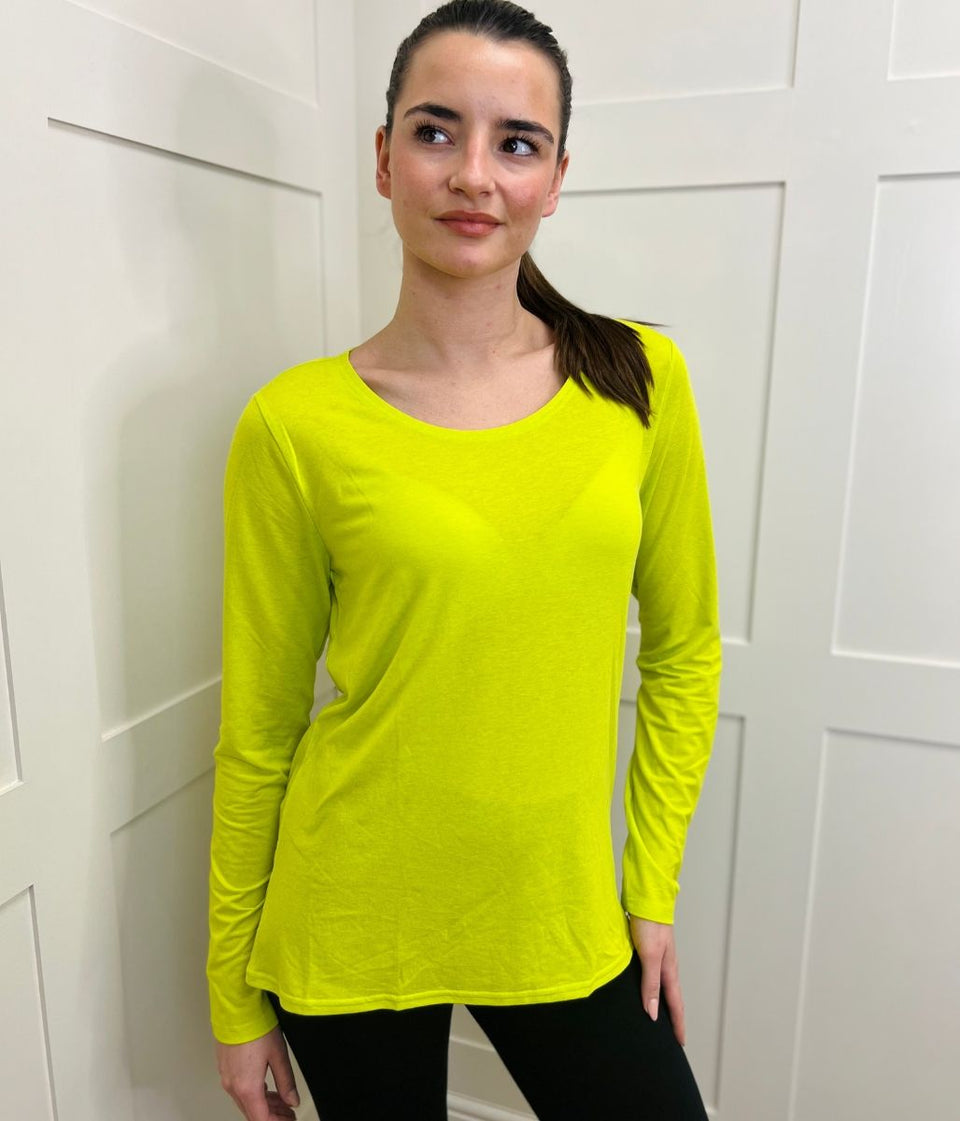 Lime Green Long Sleeve Good Move Active Top