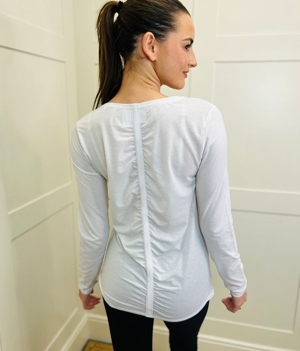 White Long Sleeve Good Move Active Top