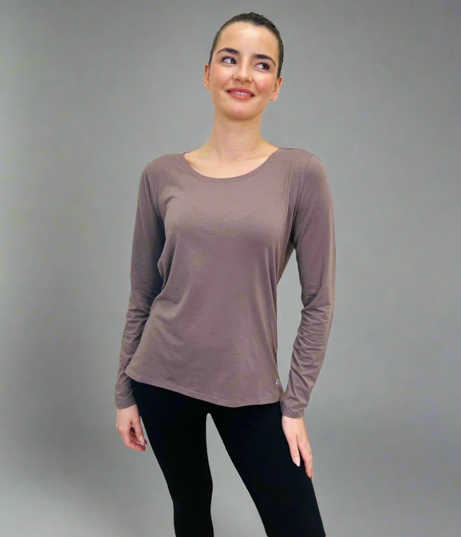 Chocolate Long Sleeve Good Move Active Top