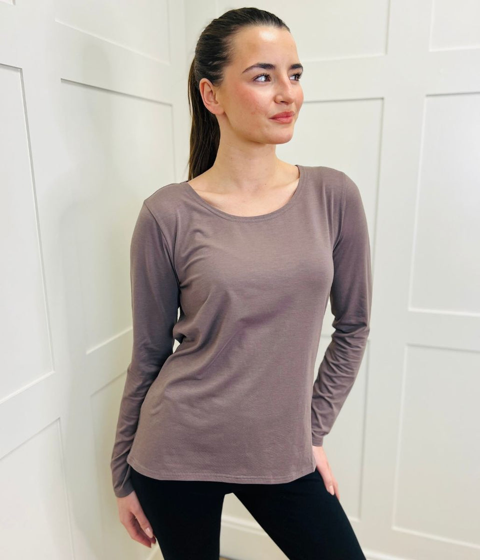 Chocolate Long Sleeve Good Move Active Top