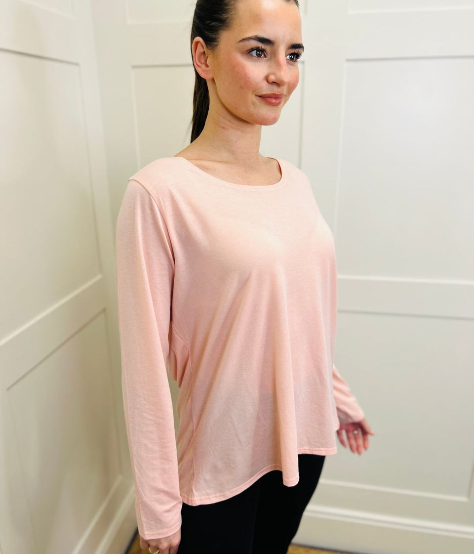 Pale Pink Long Sleeve Good Move Active Top