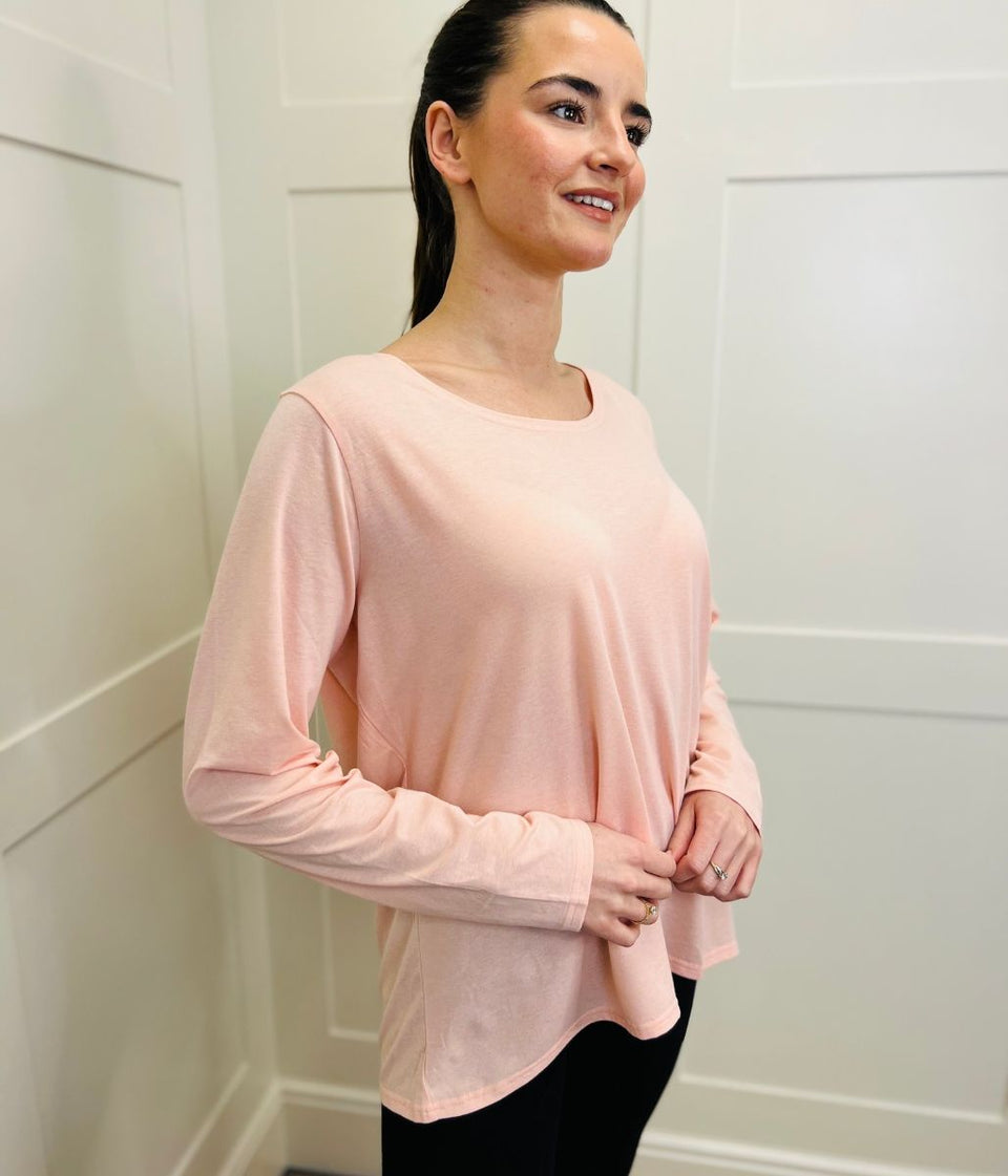 Pale Pink Long Sleeve Good Move Active Top