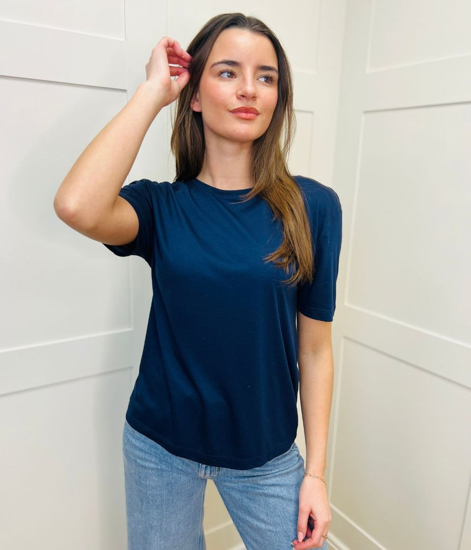 Navy Relaxed Short Sleeve Tee