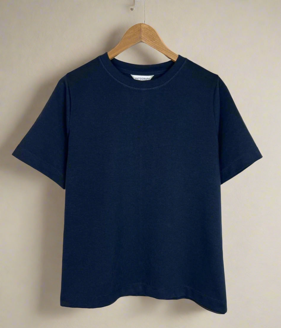 Navy Premium Cotton Rich T Shirt