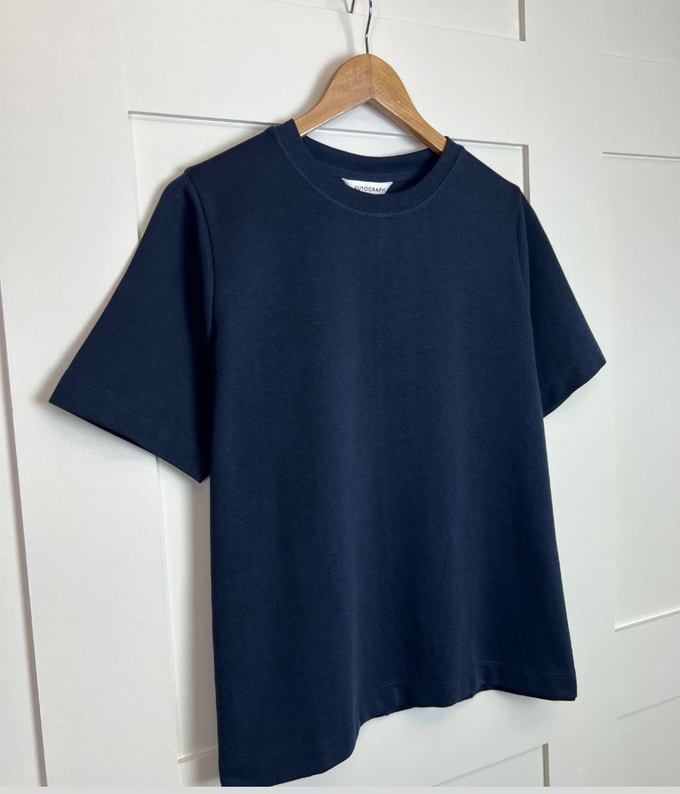 Navy Premium Cotton Rich T Shirt