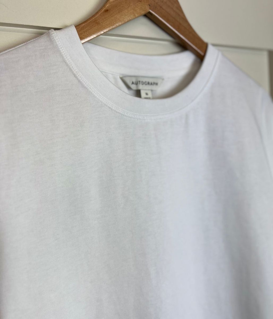 White Premium Cotton Rich T Shirt