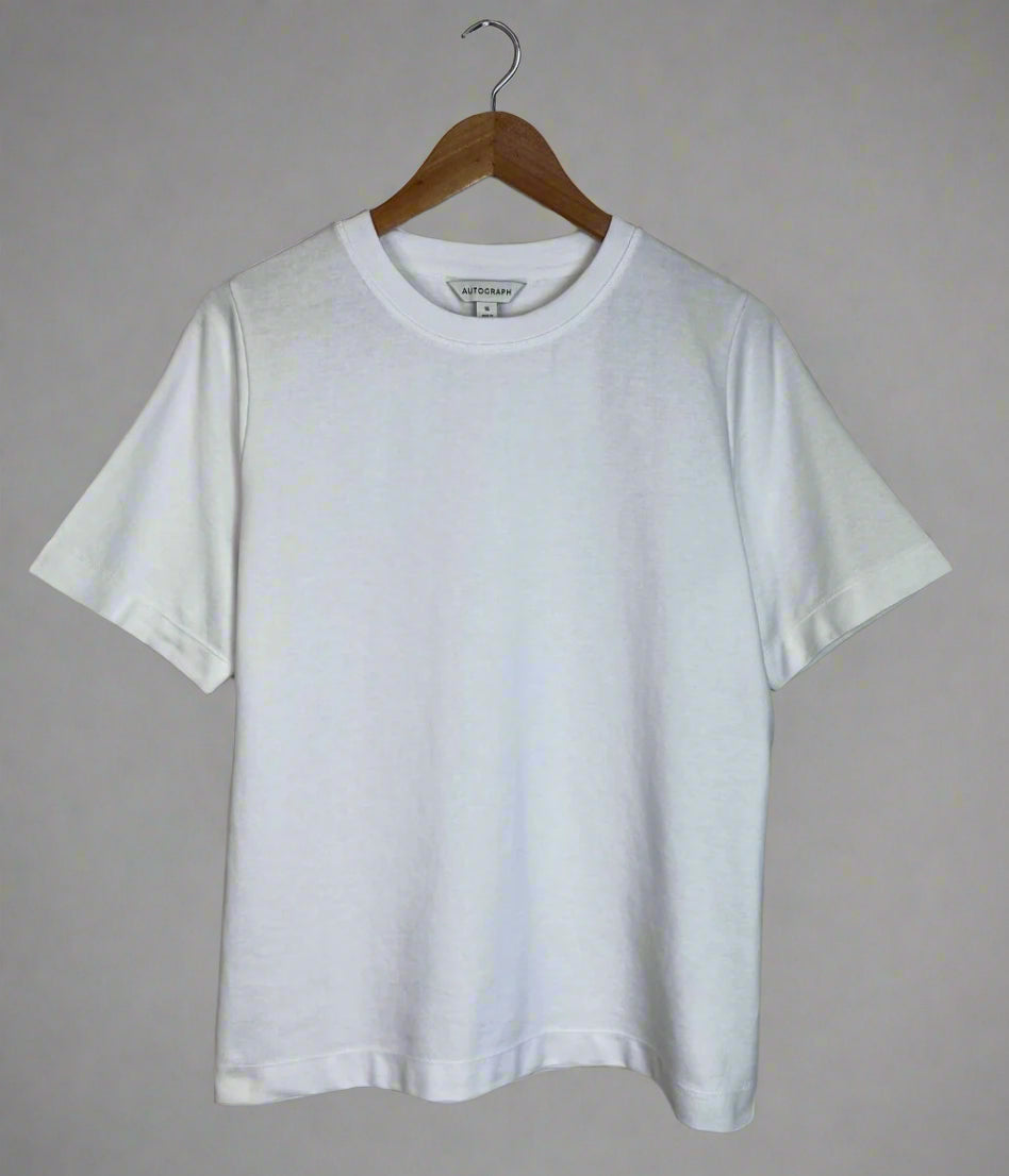 White Premium Cotton Rich T Shirt