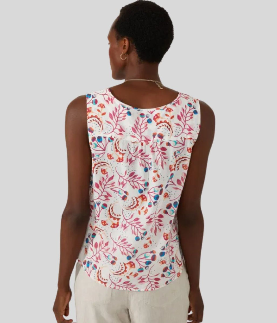 Poppy Seed Print Dobby Top