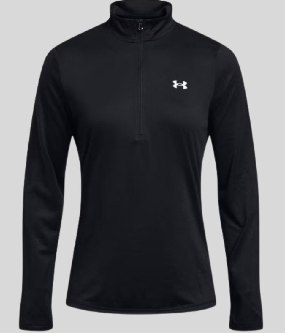 Black  1/2 Zip Tech Top