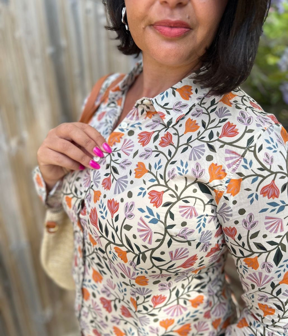 Ex Seasalt Flower Print Larissa Shirt