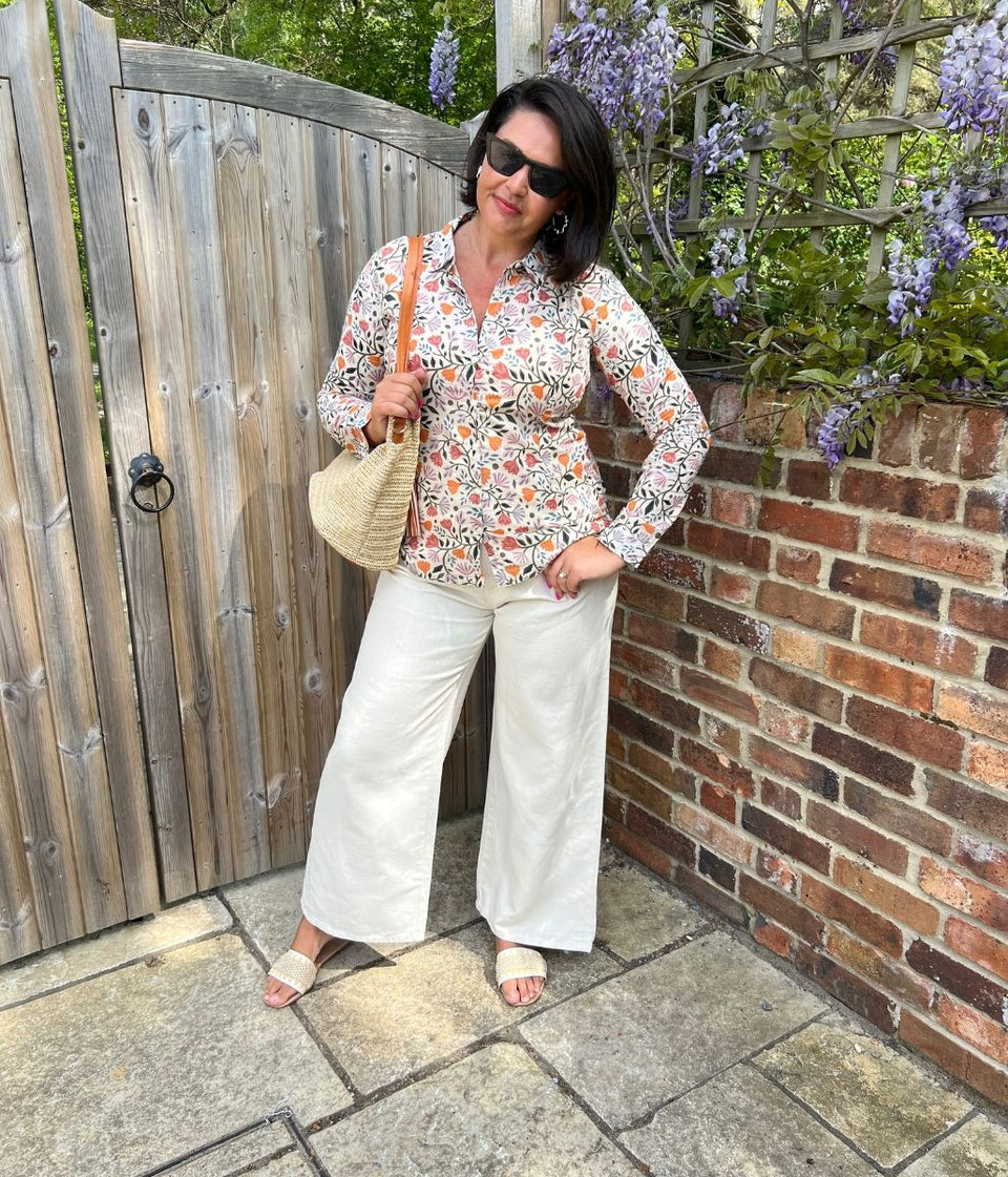 Ex Seasalt Flower Print Larissa Shirt