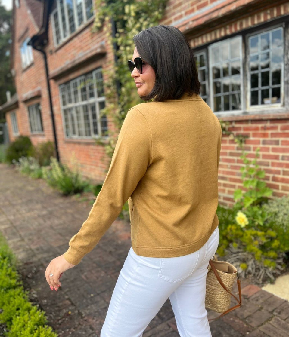 Ochre Ex Seasalt Rippling Tide Jersey Sweatshirt