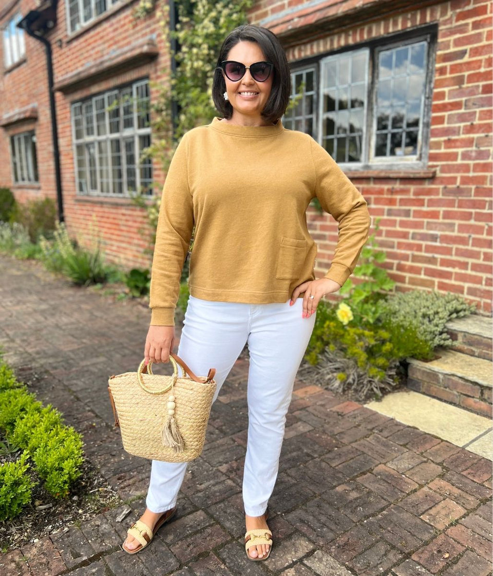 Ochre Ex Seasalt Rippling Tide Jersey Sweatshirt