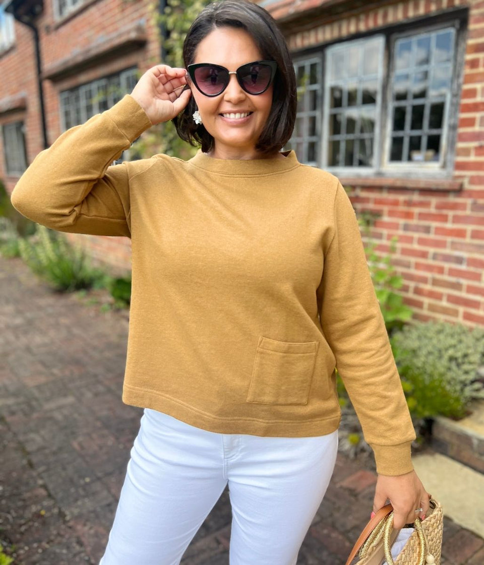 Ochre Ex Seasalt Rippling Tide Jersey Sweatshirt