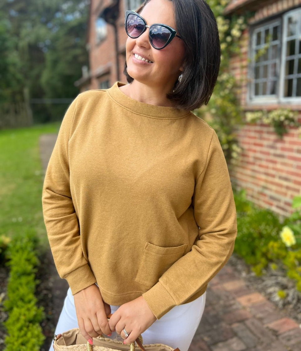 Ochre Ex Seasalt Rippling Tide Jersey Sweatshirt
