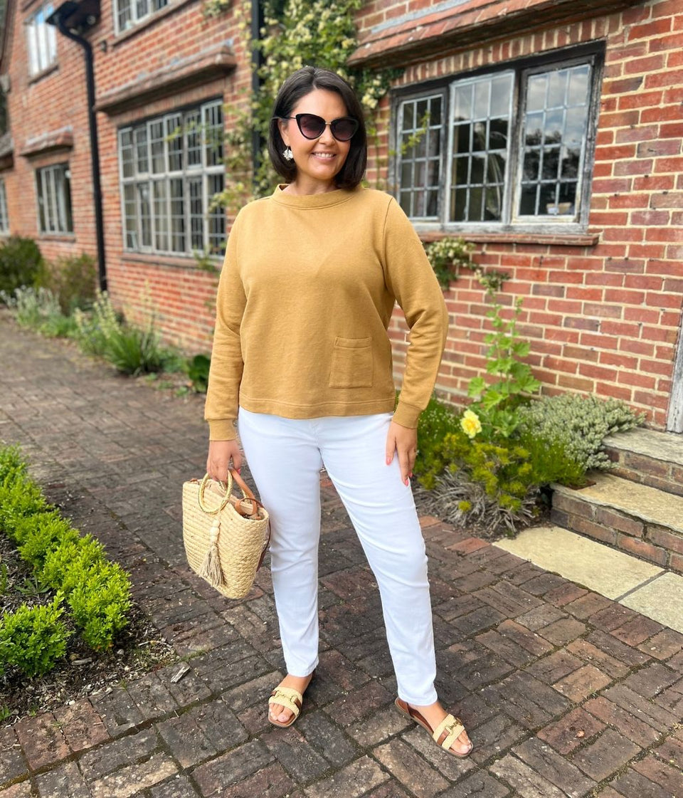 Ochre Ex Seasalt Rippling Tide Jersey Sweatshirt