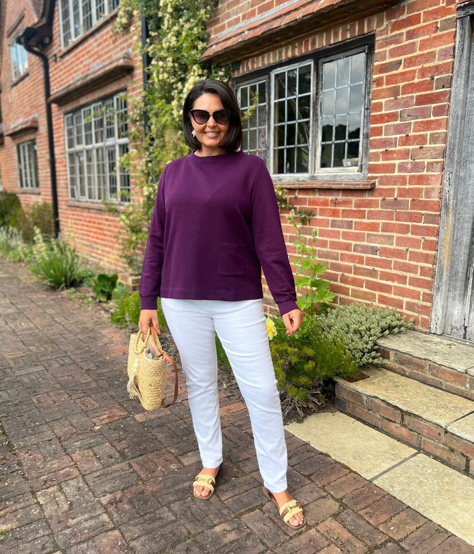 Aubergine Ex Seasalt Rippling Tide Jersey Sweatshirt