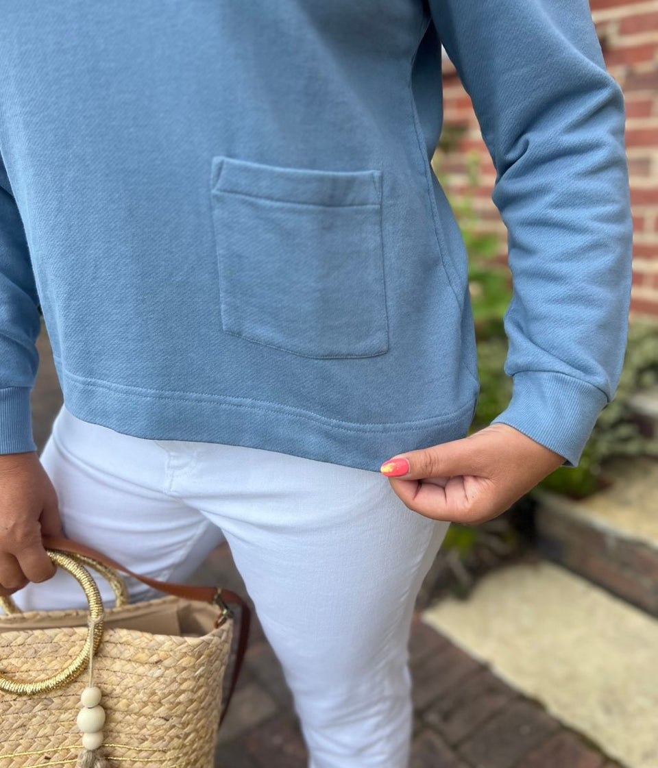 Blue Ex Seasalt Rippling Tide Jersey Sweatshirt