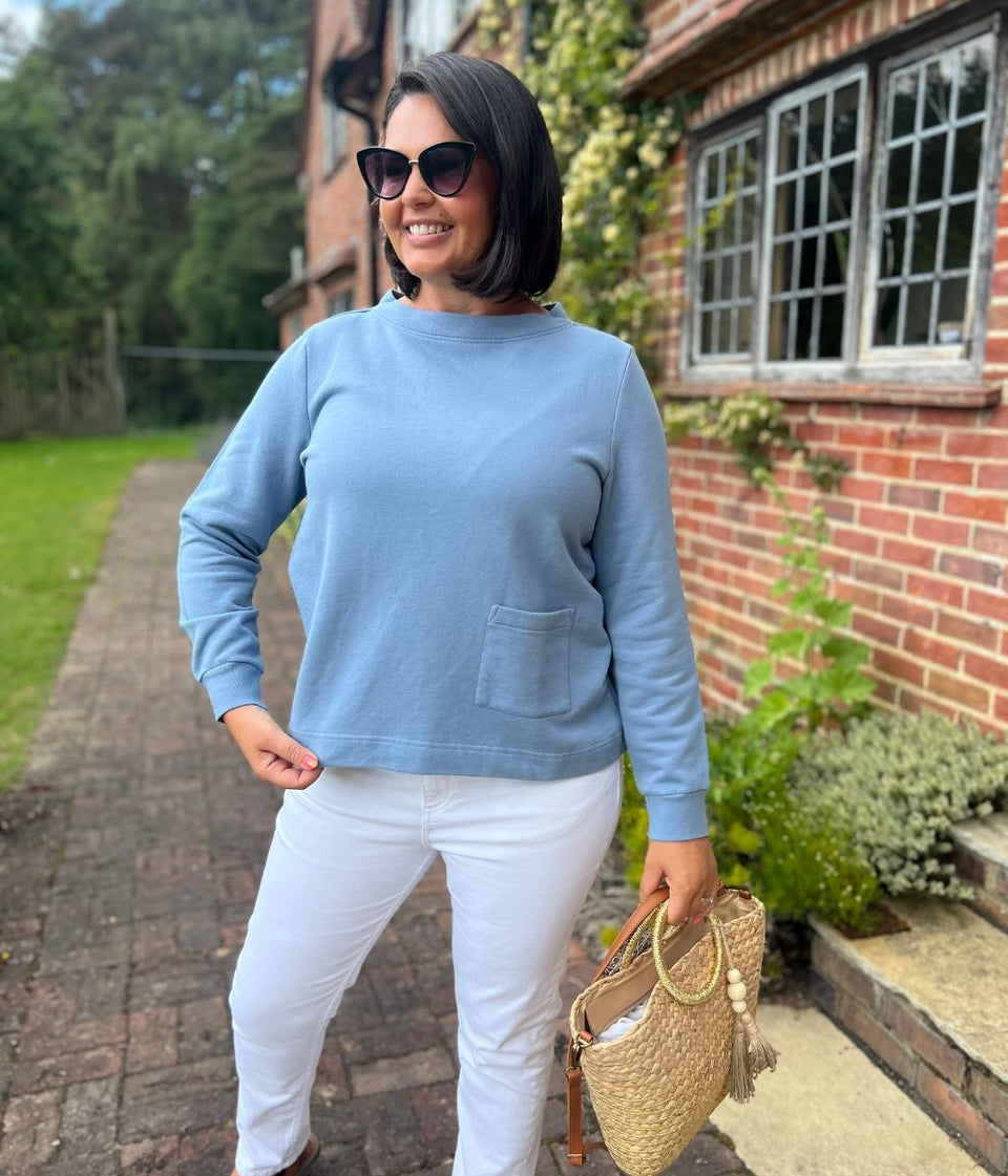 Blue Ex Seasalt Rippling Tide Jersey Sweatshirt