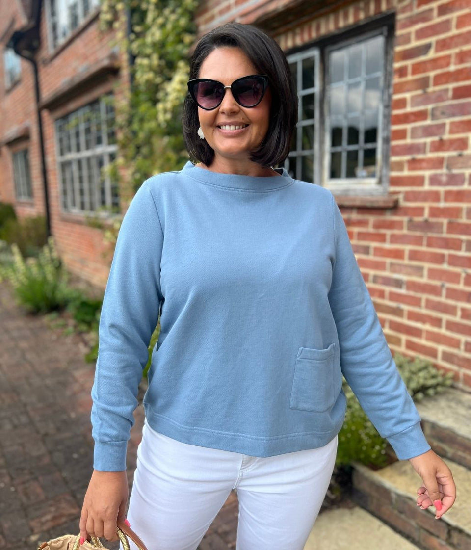 Blue Ex Seasalt Rippling Tide Jersey Sweatshirt