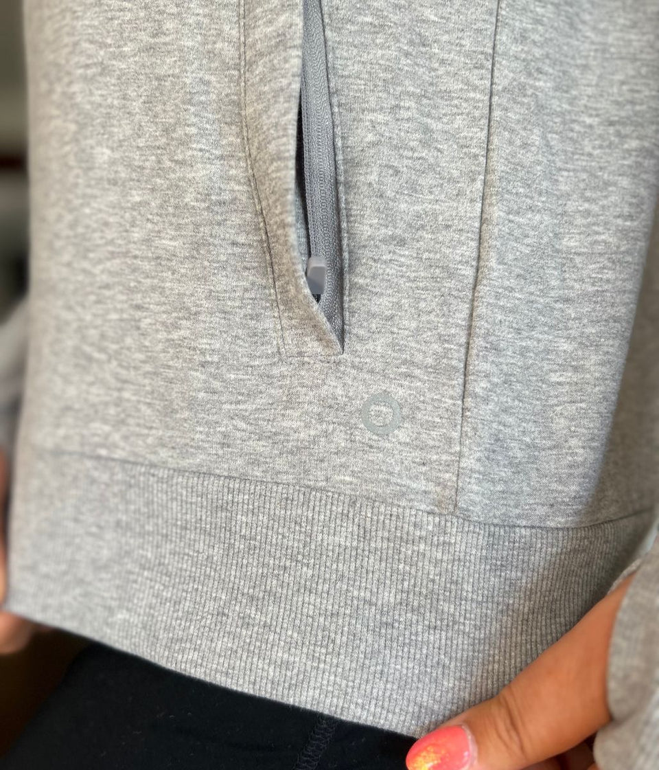 Grey Full Zip Hoodie