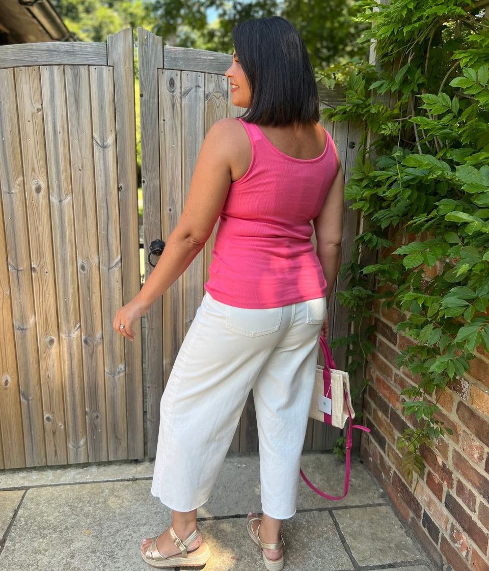 Pink Cotton Rich Secret Support Vest Top