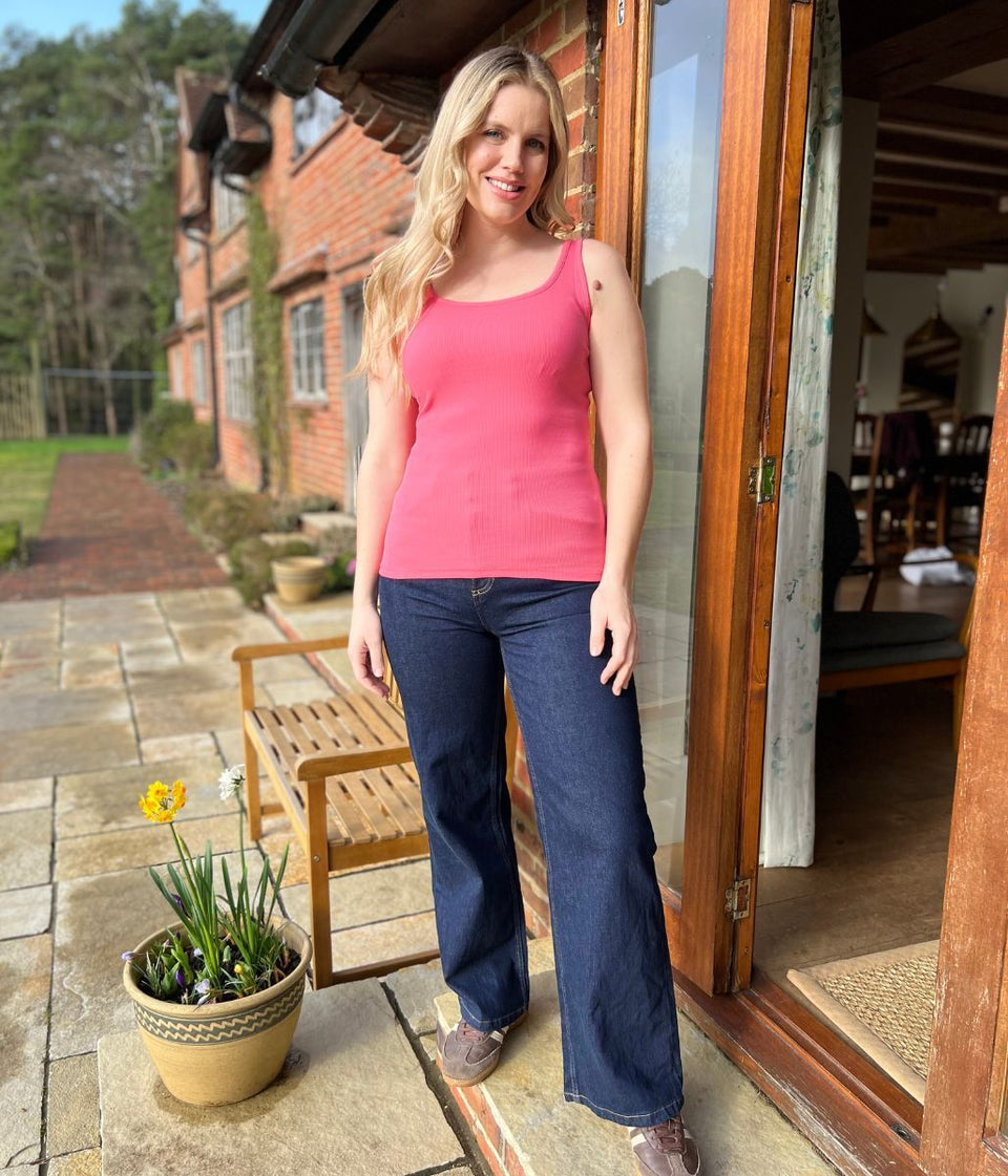 Pink Cotton Rich Secret Support Vest Top