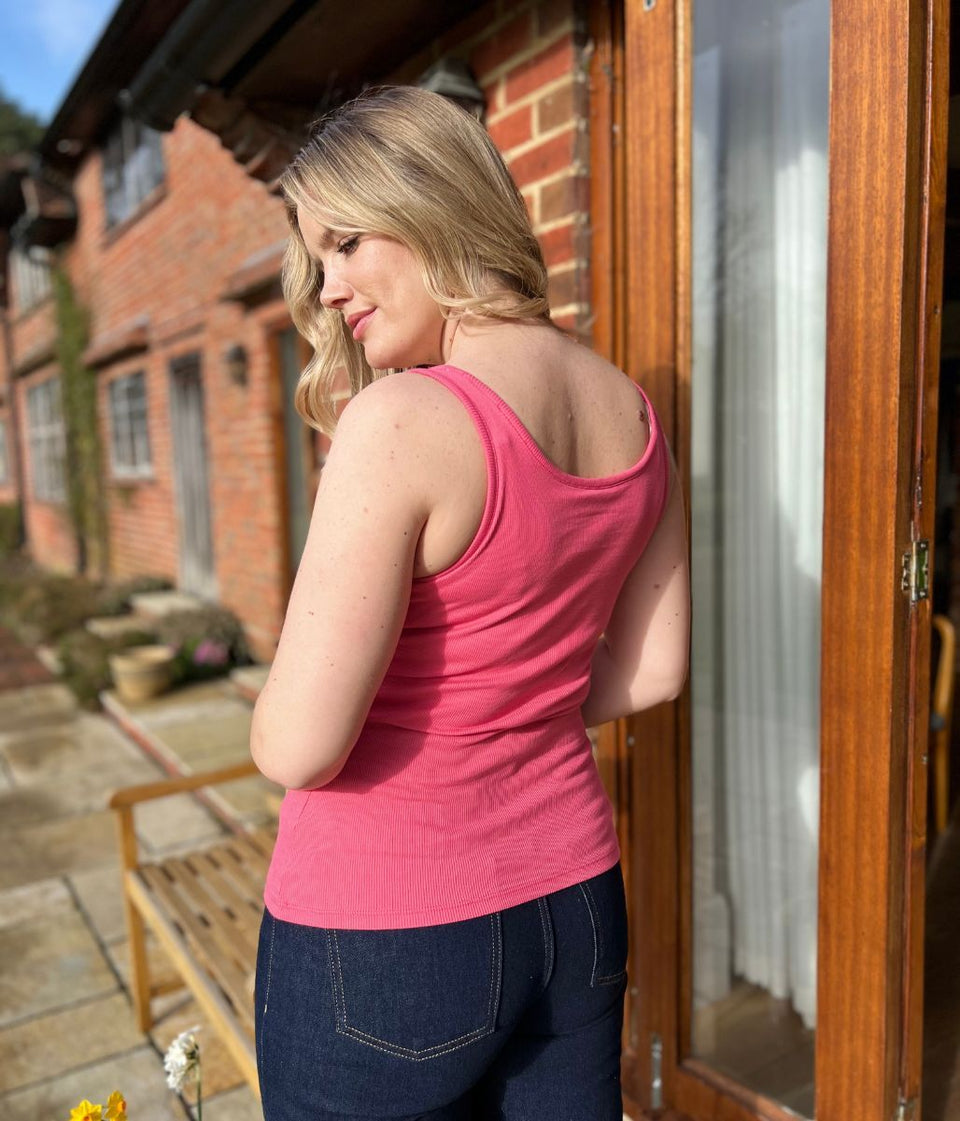 Pink Cotton Rich Secret Support Vest Top