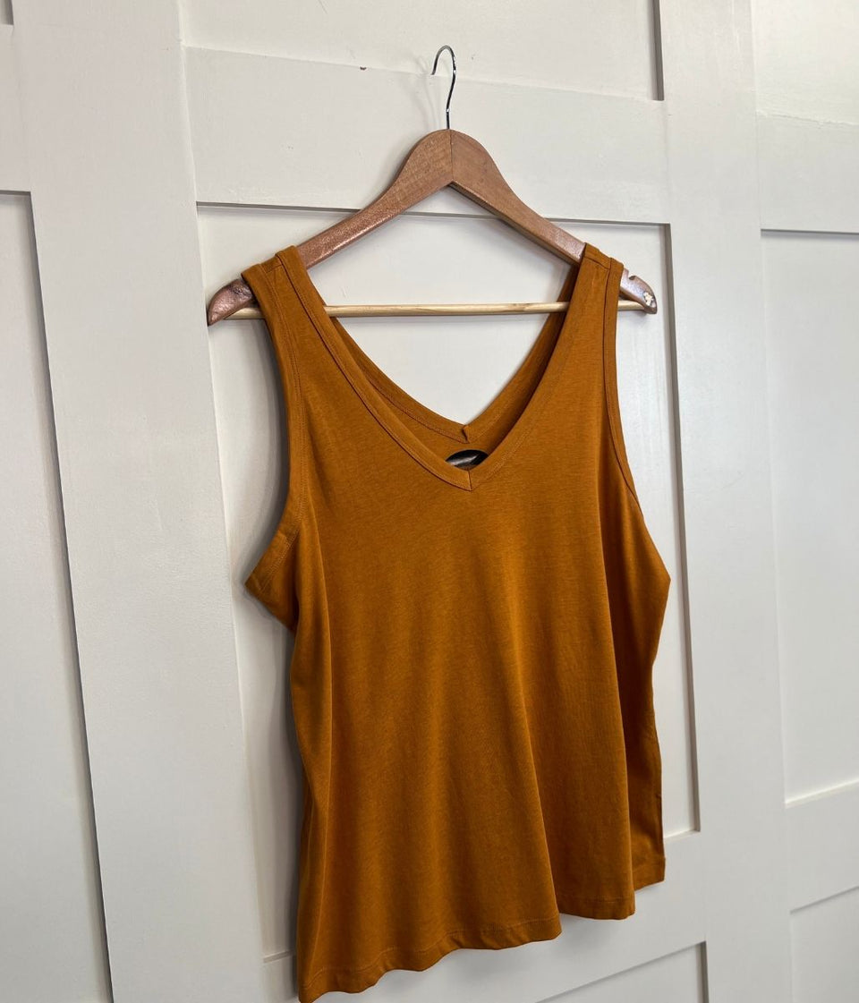 Ochre V Neck Slouch Vest
