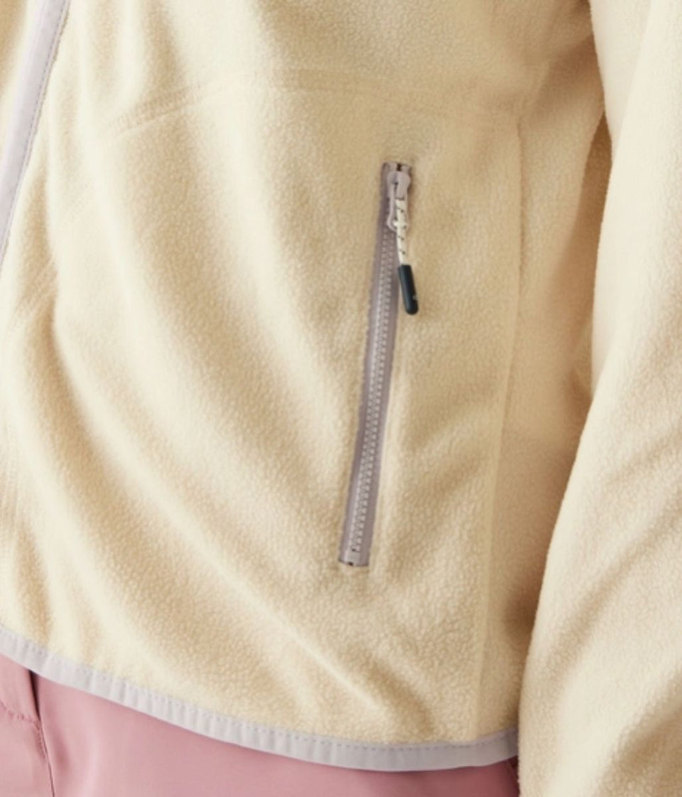 Ecru Lilana Full Zip Fleece