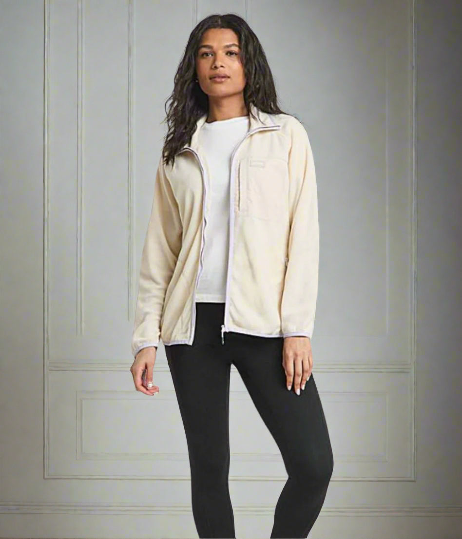 Ecru Lilana Full Zip Fleece